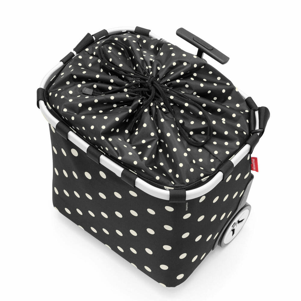 reisenthel carrycruiser with cover, shopping basket with wheels, lid, shopping trolley, Mixed Dots, 40 L