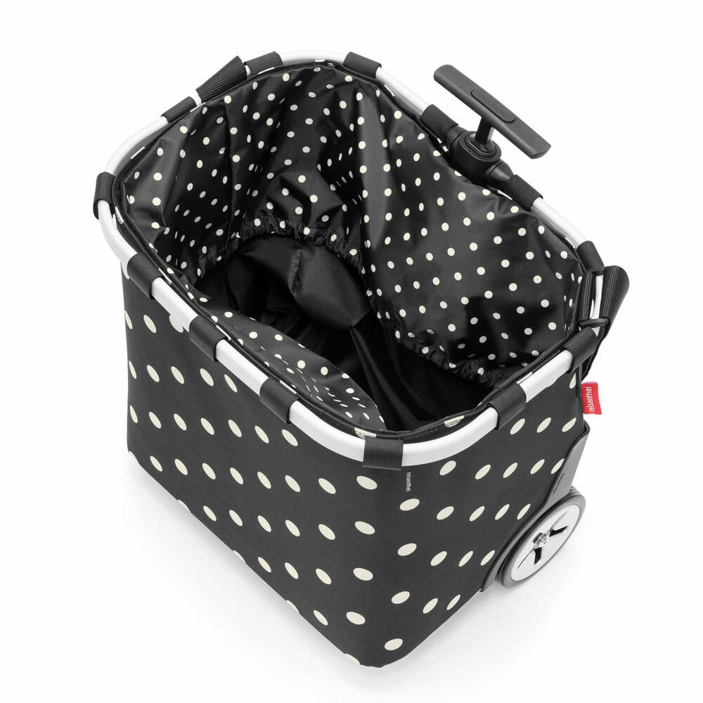 reisenthel carrycruiser with cover, shopping basket with wheels, lid, shopping trolley, Mixed Dots, 40 L