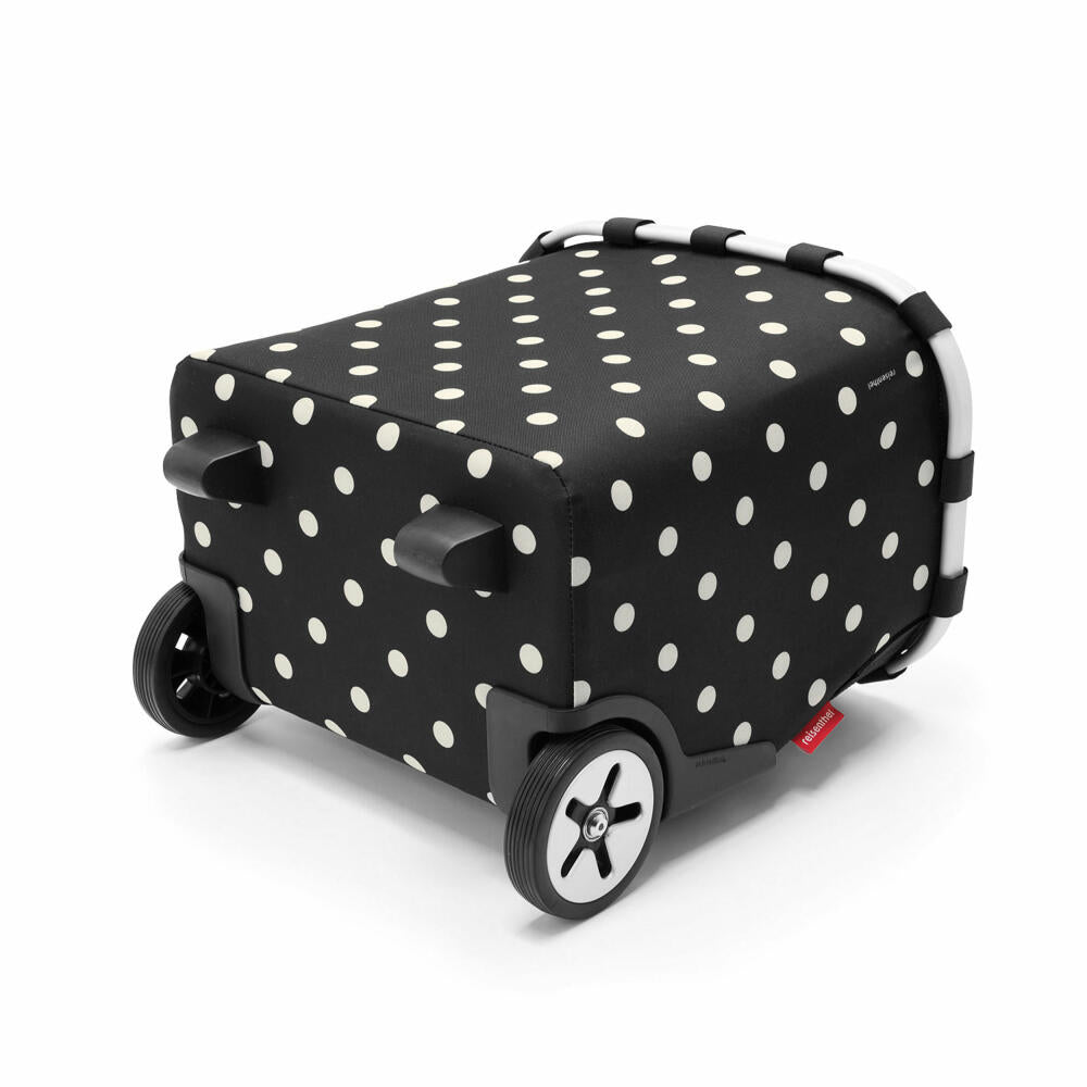 reisenthel carrycruiser with cover, shopping basket with wheels, lid, shopping trolley, Mixed Dots, 40 L