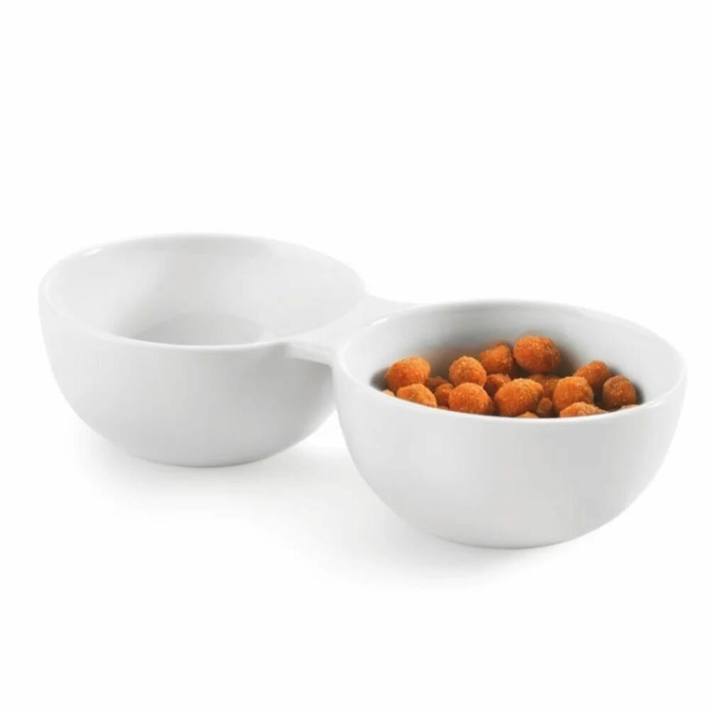Authentics Double Bowl Smart, Serving Bowl, Snack Bowl, Bowl, Porcelain, White, 20901