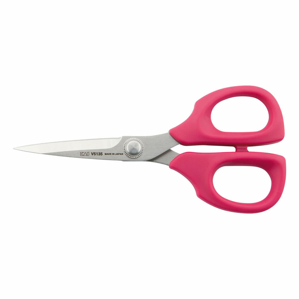 Kai Allround Scissors V5000 Pink Edition All-Purpose Scissors with Protective Cap, Scissors, Kitchen Scissors, Household Scissors, 13.5 cm, V5135P