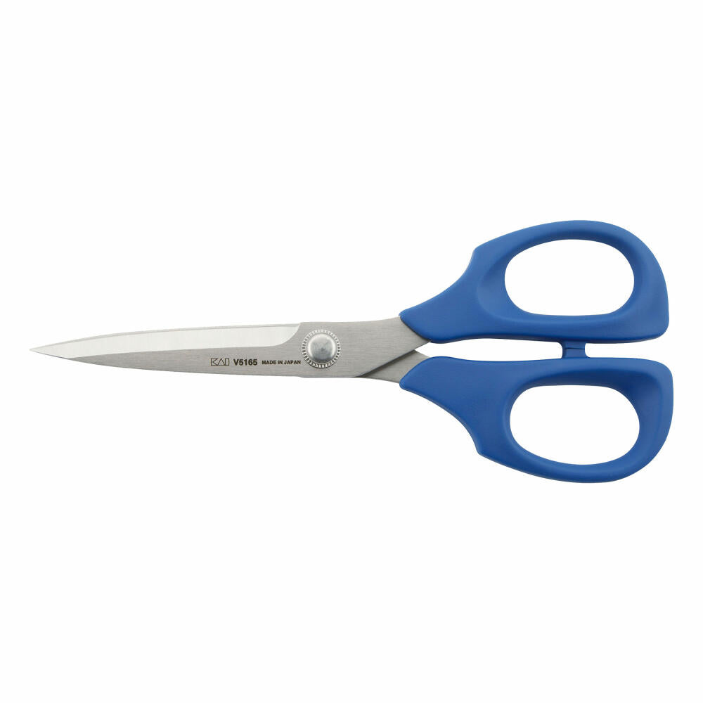 Kai Allround Scissors V5000 Blue Edition All-Purpose Scissors with Protective Cap, Scissors, Kitchen Scissors, Household Scissors, 16.5 cm, V5165B