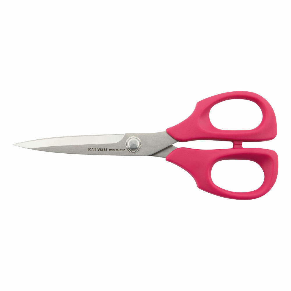 Kai Allround Scissors V5000 Pink Edition All-Purpose Scissors with Protective Cap, Scissors, Kitchen Scissors, Household Scissors, 16.5 cm, V5165P