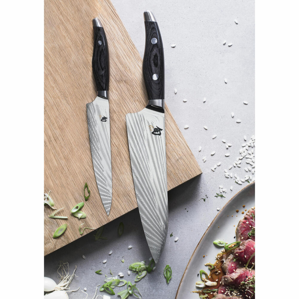 Kai Messer Shun Nagare chef's knife, kitchen knife, Damascus knife, knife, 20 cm, Damascus steel, NDC-0706