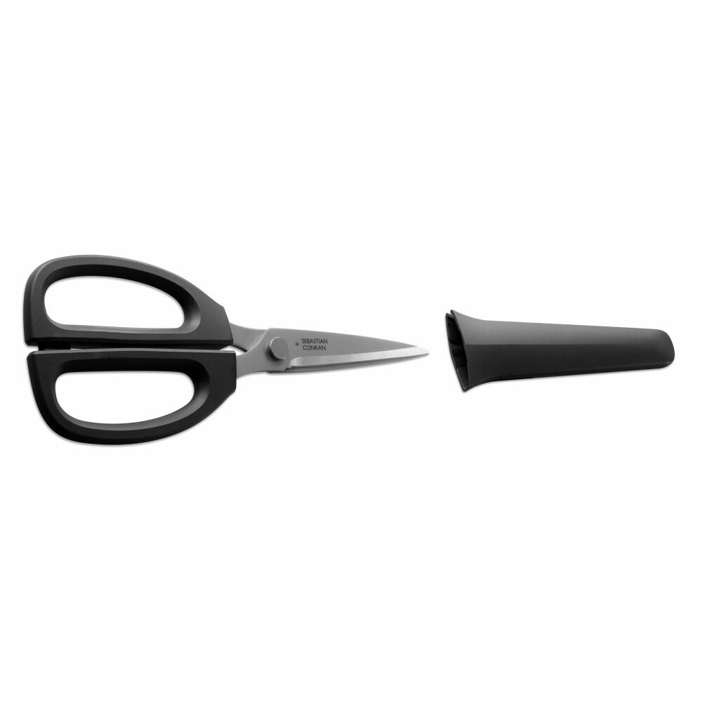 Kai Sebastian Conran kitchen scissors Dirk, Gifu Collection, stainless steel, black, 21 cm, BP-0023