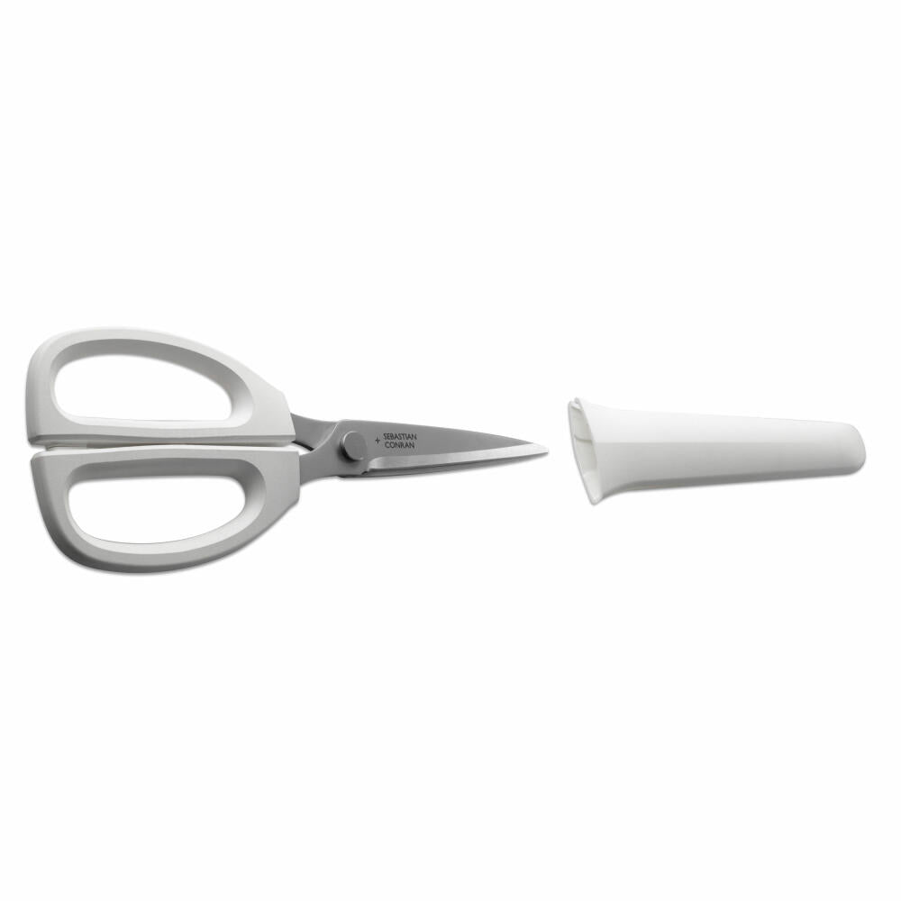 Kai Sebastian Conran kitchen scissors Dirk, Gifu Collection, stainless steel, white, 21 cm, BP-0024