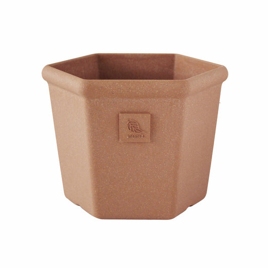 Hachiman Pflanztopf Eco 280 Hexagon, Blumentopf, Polypropylen, Terrakotta, 7 L, 213659
