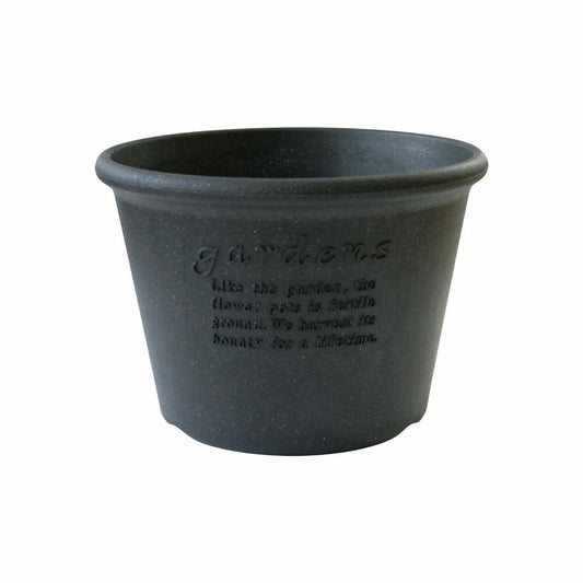 Hachiman Pflanztopf Eco 7 Flach, Blumentopf, Polypropylen, Schwarz, 3.8 L, 214953