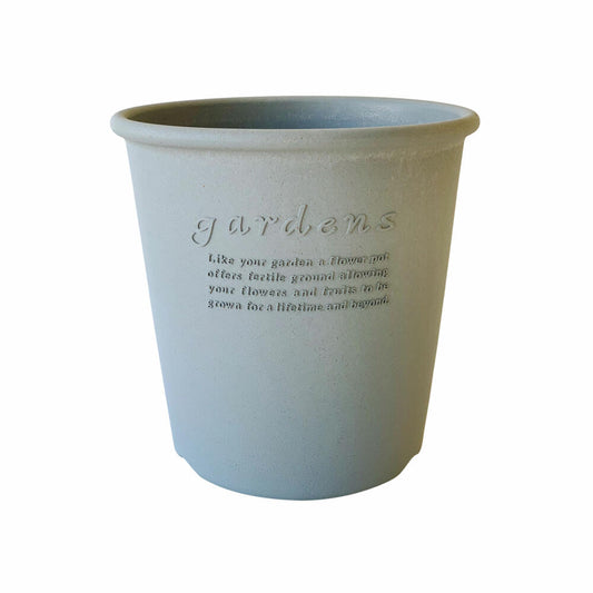 Hachiman Pflanztopf Eco 8 Rund, Blumentopf, Polypropylen, Grau, 5.4 L, 244219