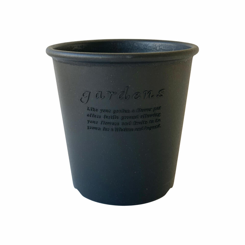 Hachiman Pflanztopf Eco 8 Rund, Blumentopf, Polypropylen, Schwarz, 5.4 L, 244233