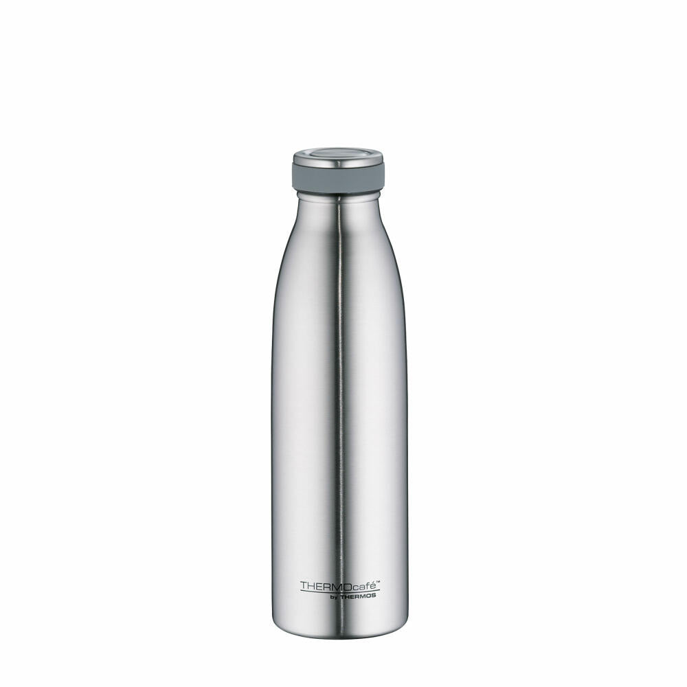 THERMOS Thermosflasche ThermoCafé TC Bottle, Trinkflasche, Iso Flasche, Edelstahl mattiert, 0.5 L, 4067205050