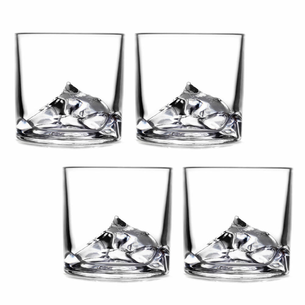 Liiton Everest Whiskey Glasses, Set of 4, Whiskey Glass, Whiskey Glass, Tumbler, Crystal Glass, 270 ml, L10200