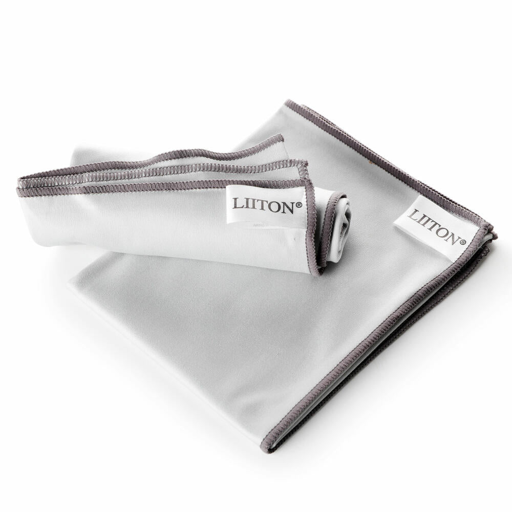 Liiton polishing cloths for whiskey glasses, set of 2, microfiber cloth, polishing cloth, microfiber, 50 x 31 cm, L20400