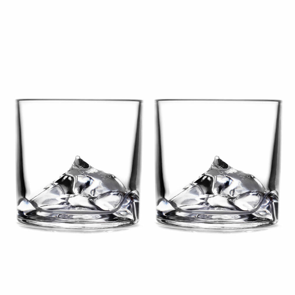Liiton Everest Whiskey Glasses, Set of 2, Whiskey Glass, Whiskey Glass, Tumbler, Crystal Glass, 270 ml, L20500