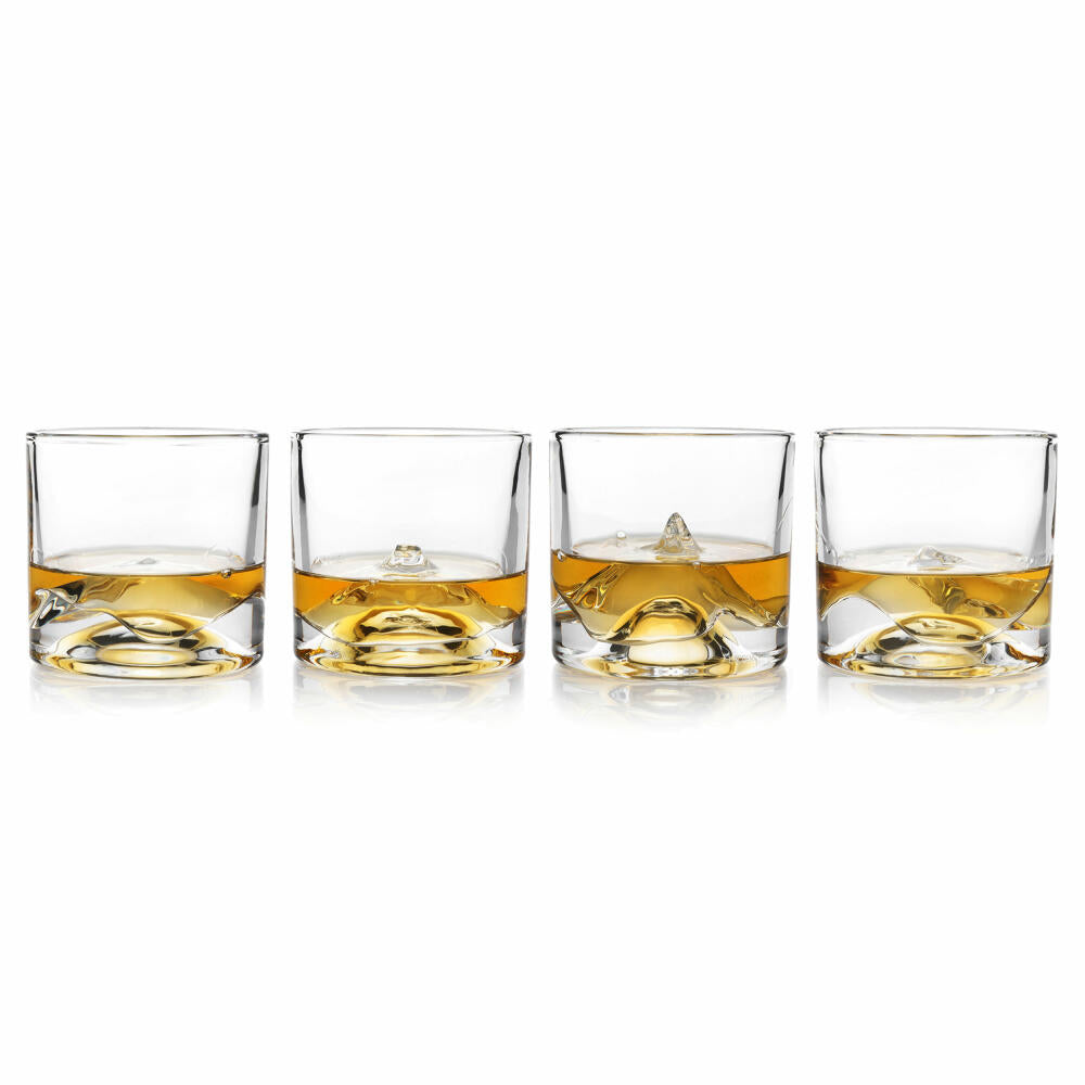 Liiton The Peaks Whiskey Glasses, Set of 4, Whiskey Glass, Whiskey Glass, Tumbler, Crystal Glass, 230 ml, L20800