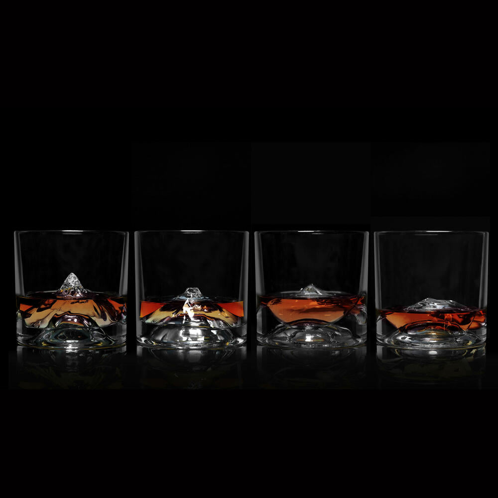 Liiton The Peaks Whiskey Glasses, Set of 4, Whiskey Glass, Whiskey Glass, Tumbler, Crystal Glass, 230 ml, L20800