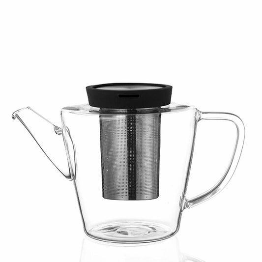 VIVA Infusion glass teapot with silicone lid and strainer insert, tea pot, glass pot, borosilicate glass, 1 L, V27801