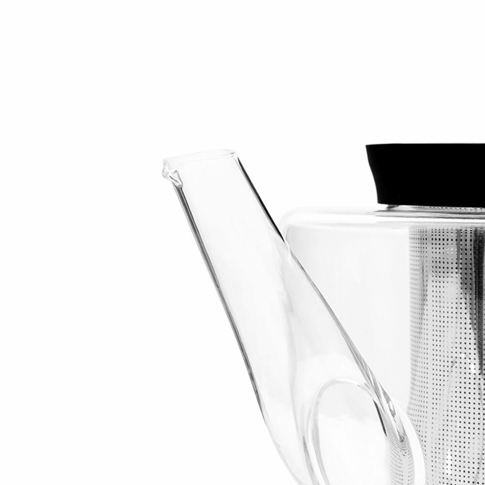 VIVA Infusion glass teapot with silicone lid and strainer insert, tea pot, glass pot, borosilicate glass, 1 L, V27801