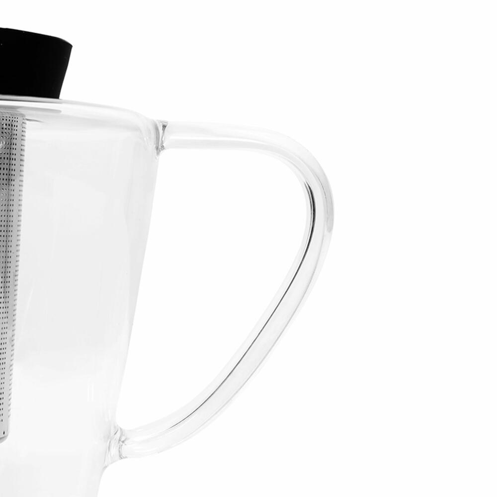 VIVA Infusion glass teapot with silicone lid and strainer insert, tea pot, glass pot, borosilicate glass, 1 L, V27801