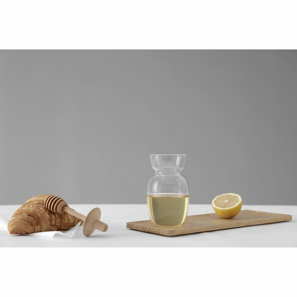VIVA Minima honey jar, with wooden spoon, storage jar, borosilicate glass, 300 ml, V32400