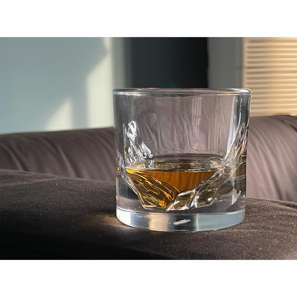 Liiton Grand Canyon Whiskeygläser, 4er Set, Whiskeyglas, Whiskey Glas, Tumbler, Kristallglas, 300 ml, L10100