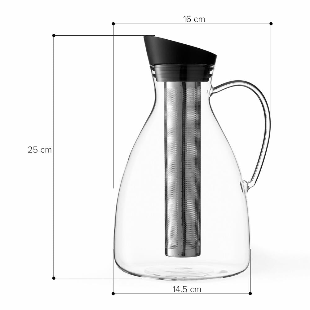 VIVA Infusion iced tea glass carafe with strainer insert, carafe, jug, borosilicate glass, 1.8 L, V33301