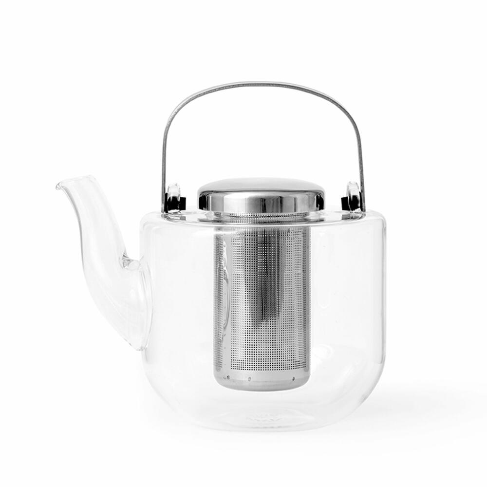 VIVA Bjorn glass teapot with strainer insert, glass jug, tea pot, borosilicate glass, 650 ml, V34301