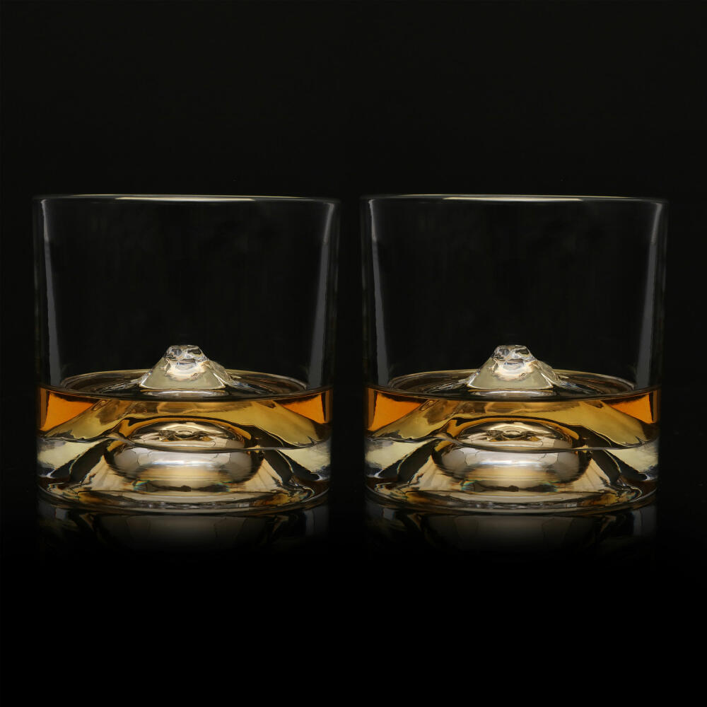 Liiton Fuji Whiskey Glasses, Set of 2, Whiskey Glass, Whiskey Glass, Tumbler, Crystal Glass, 260 ml, L60200