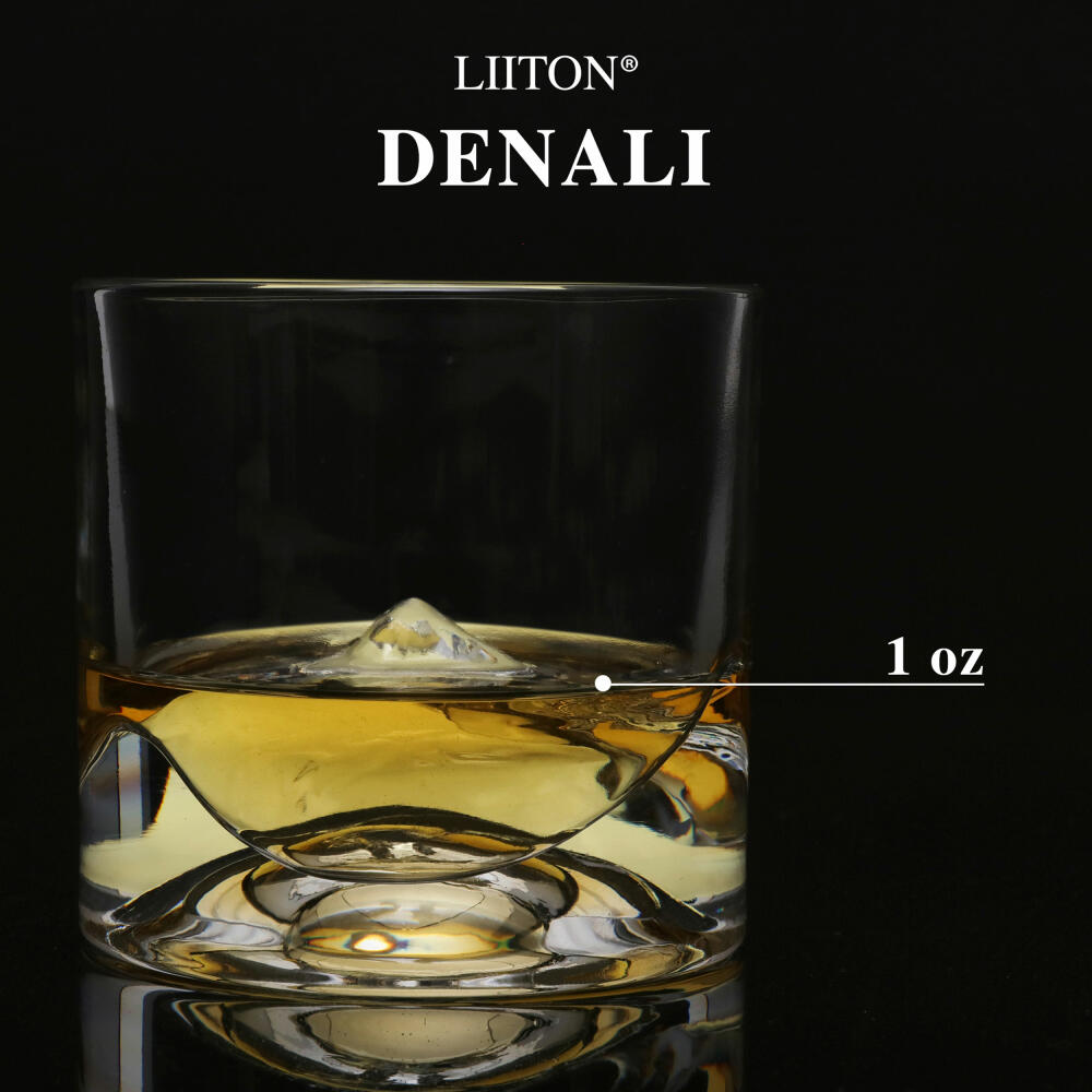 Liiton Denali Whiskey Glasses, Set of 2, Whiskey Glass, Whiskey Glass, Tumbler, Crystal Glass, 230 ml, L60400