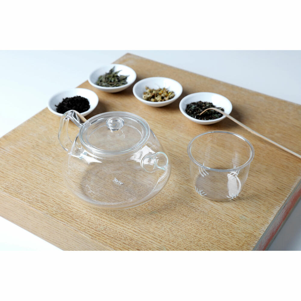 VIVA Nicola glass teapot, with strainer insert, glass jug, tea pot, borosilicate glass, 750 ml, V70400