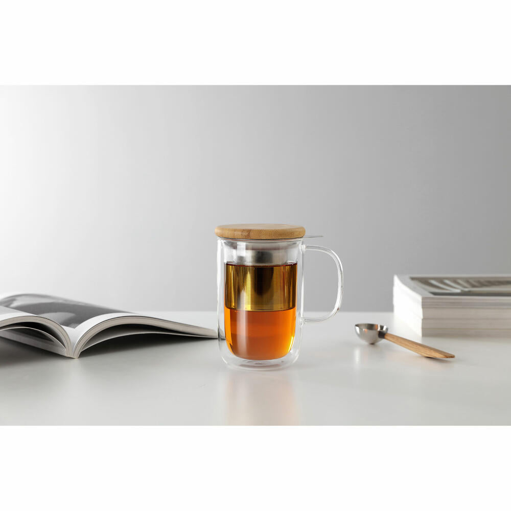VIVA Minima Balance glass mug, double-walled, tea mug, cup, borosilicate glass, 500 ml, V75300