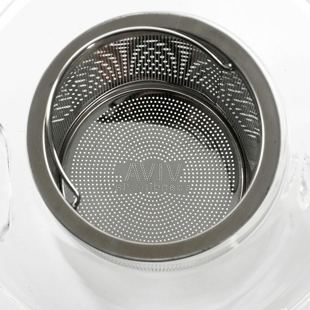 VIVA Infusion glass teapot with bamboo lid and strainer insert, tea pot, glass pot, borosilicate glass, 500 ml, V75400