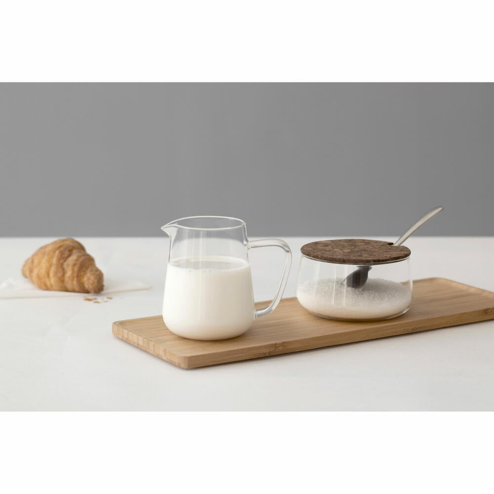 VIVA Classic milk and sugar set, 2-piece, milk jug, sugar bowl, borosilicate glass, V75700