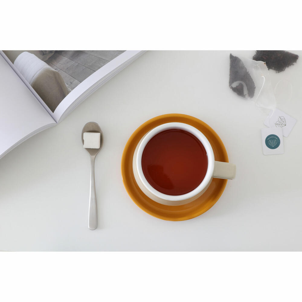 VIVA Classic Porzellan-Teetasse Ella, Porzellantasse, Tee Tasse, Kaffeetasse, Porzellan, Beige, 250 ml, V79741