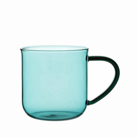 VIVA Minima Coloured Glass Cup Eva, Cup, Tea Cup, Coffee Cup, Glass, Blue, 400 ml, V83047