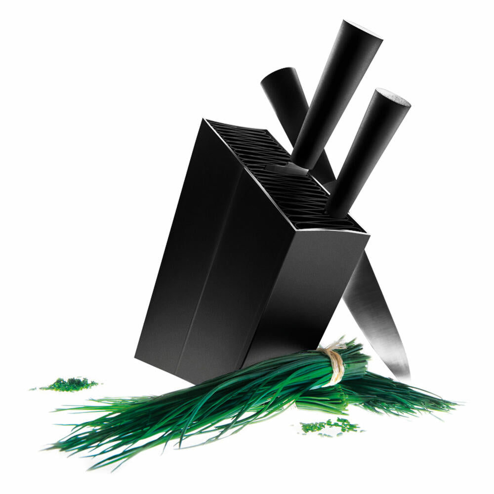 Eva Solo knife block slanted, knife storage, cooking accessories, cooking, aluminum, black, H: 31 cm, 515290