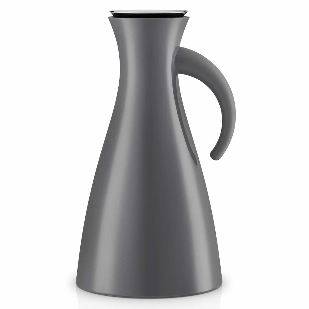 Eva Solo Isolierkanne, Kaffeekanne, Thermokanne, Teekanne, Glas/Kunstoff/Edelstahl, Grau, 1 L, 502915