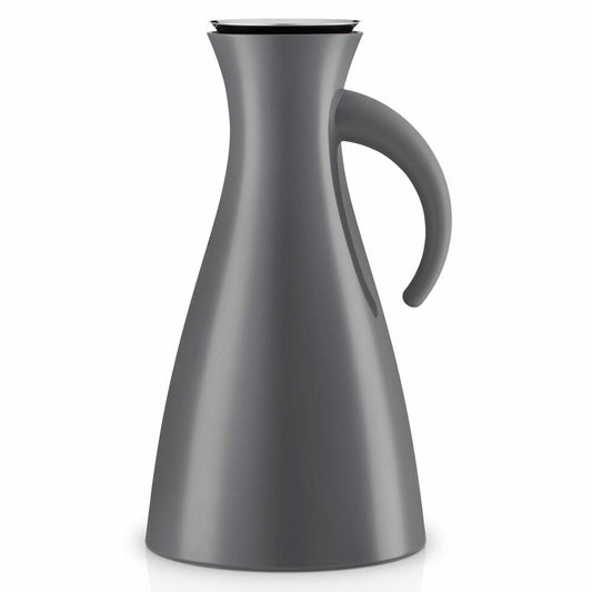 Eva Solo Isolierkanne, Kaffeekanne, Thermokanne, Teekanne, Glas/Kunstoff/Edelstahl, Grau, 1 L, 502915