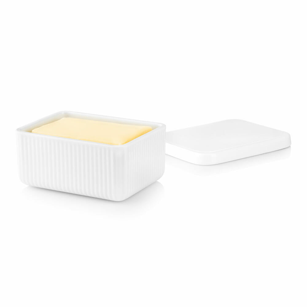 Eva Solo butter dish, butter bell, butter bowl, porcelain, 5.7x9.6x12 cm, white, 886263
