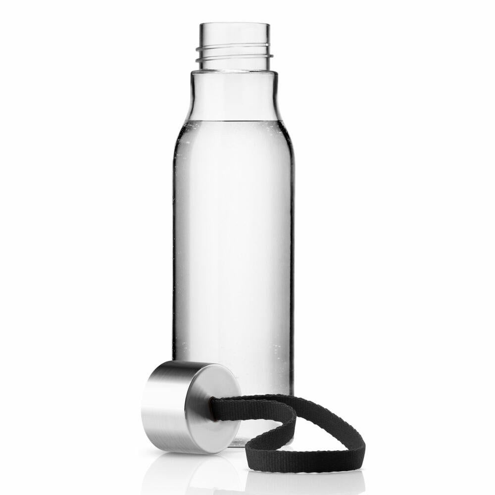 Eva Solo Trinkflasche, Sportflasche, Wasserflasche, Flasche, Trinken, BPA-freier Kunststoff/ Edelstahl/ Silikon/ Polyester, Schwarz, 500 ml, 503022