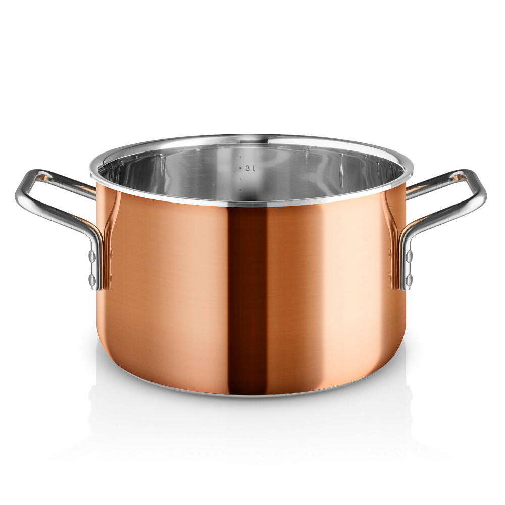 Eva Solo cooking pot, soup pot, pot, sauce pot, induction pot, cooking, kitchen, copper/stainless steel, Ø 20 cm, 3.9 L, 271013