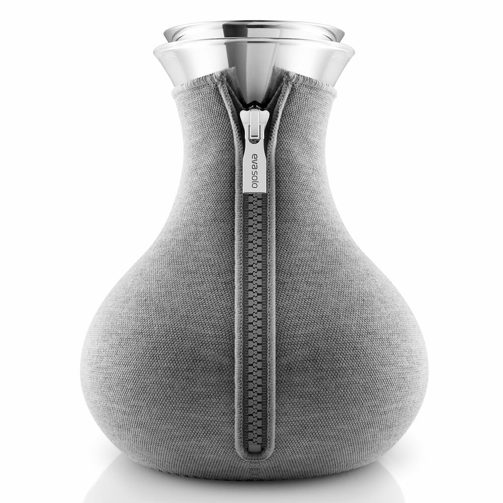 Eva Solo tea maker, teapot, tea, preparation, teapot, enjoyment, glass/ silicone/ stainless steel/ neoprene, dark grey, 1 L, 567487