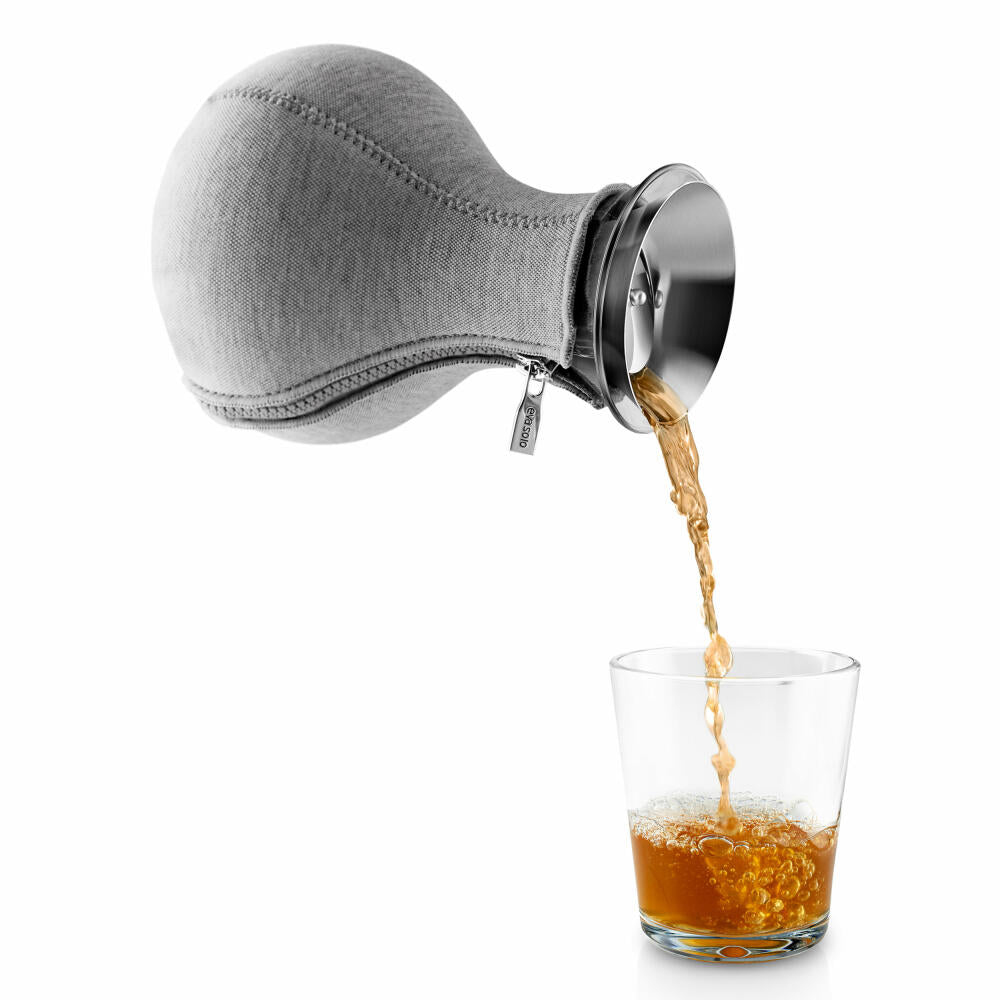 Eva Solo tea maker, teapot, tea, preparation, teapot, enjoyment, glass/ silicone/ stainless steel/ neoprene, dark grey, 1 L, 567487