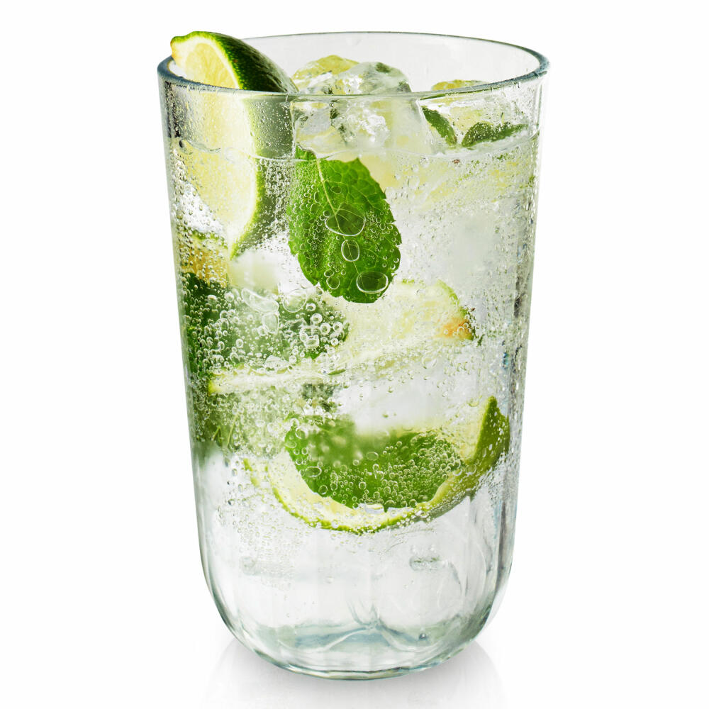 Eva Solo Facettenglas, Gläser, Glasset, Wasserglas, Trinkglas, Saftglas, Trinken, Genießen, Glas, Transparent, 430 ml, 4er Set, 567435