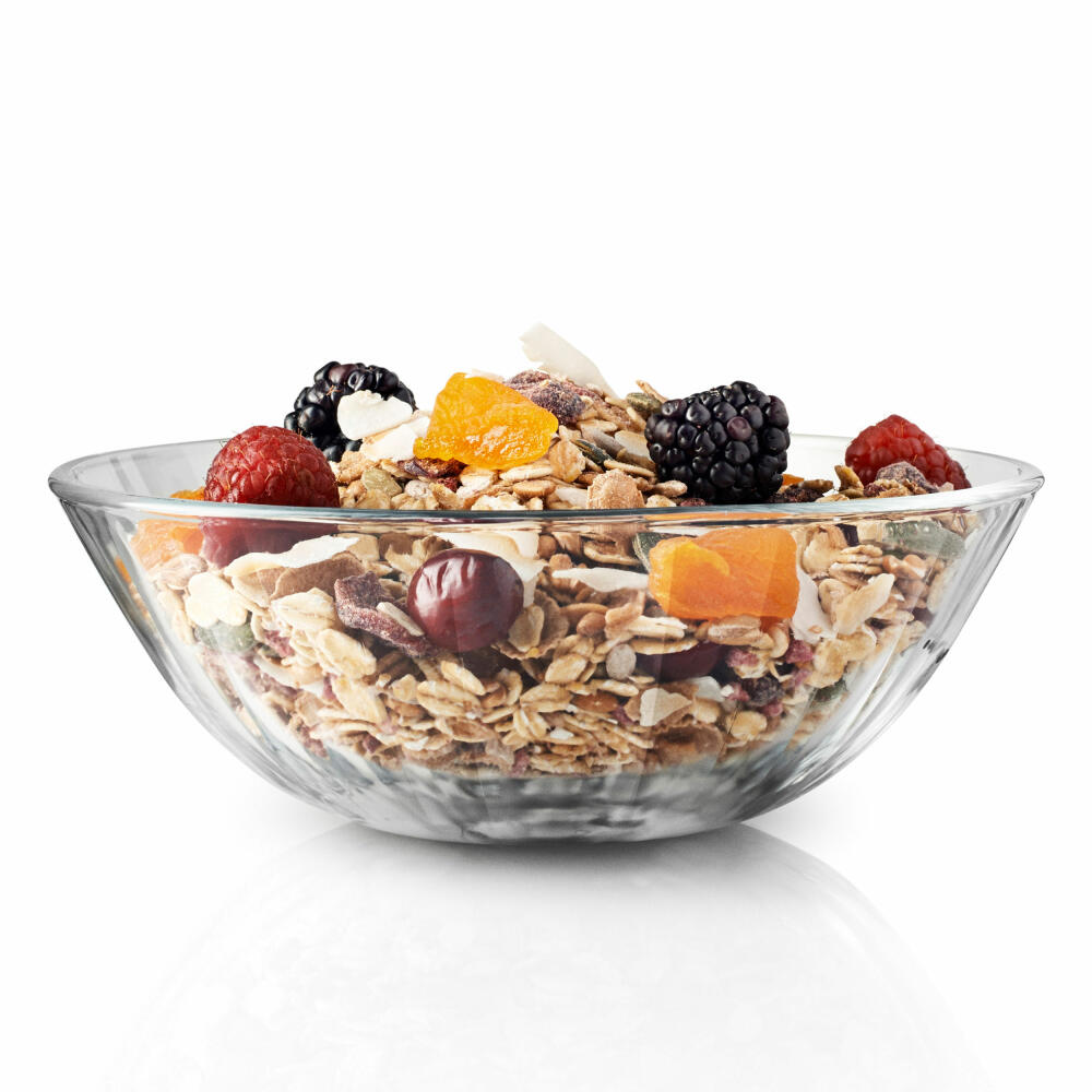Eva Solo faceted glass bowl, bowl, serving, dessert bowl, glass, transparent, 0.5 L, set of 4, 567436