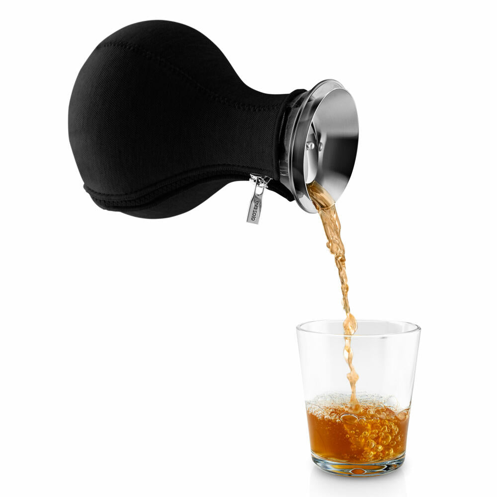 Eva Solo Teezubereiter, Teekanne, Tee, Zubereitung, Teepot, Genießen, Glas/ Silikon/ Edelstahl/ Neopren, Schwarz, 1 L, 567487