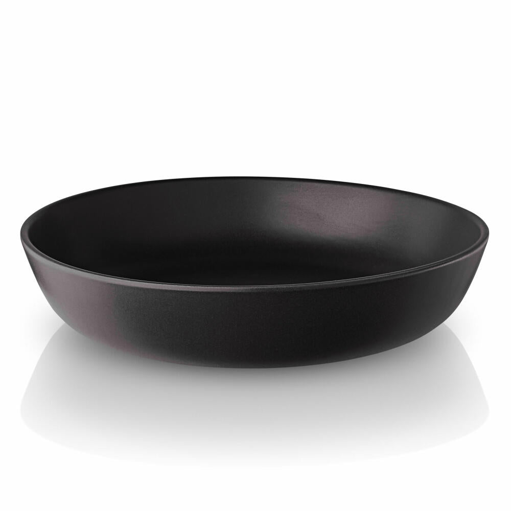 Eva Solo Nordic kitchen Deep Plate, Soup Plate, Pasta, Serving, Kitchen, Porcelain Stoneware, Black, Ø 20 cm, 502792