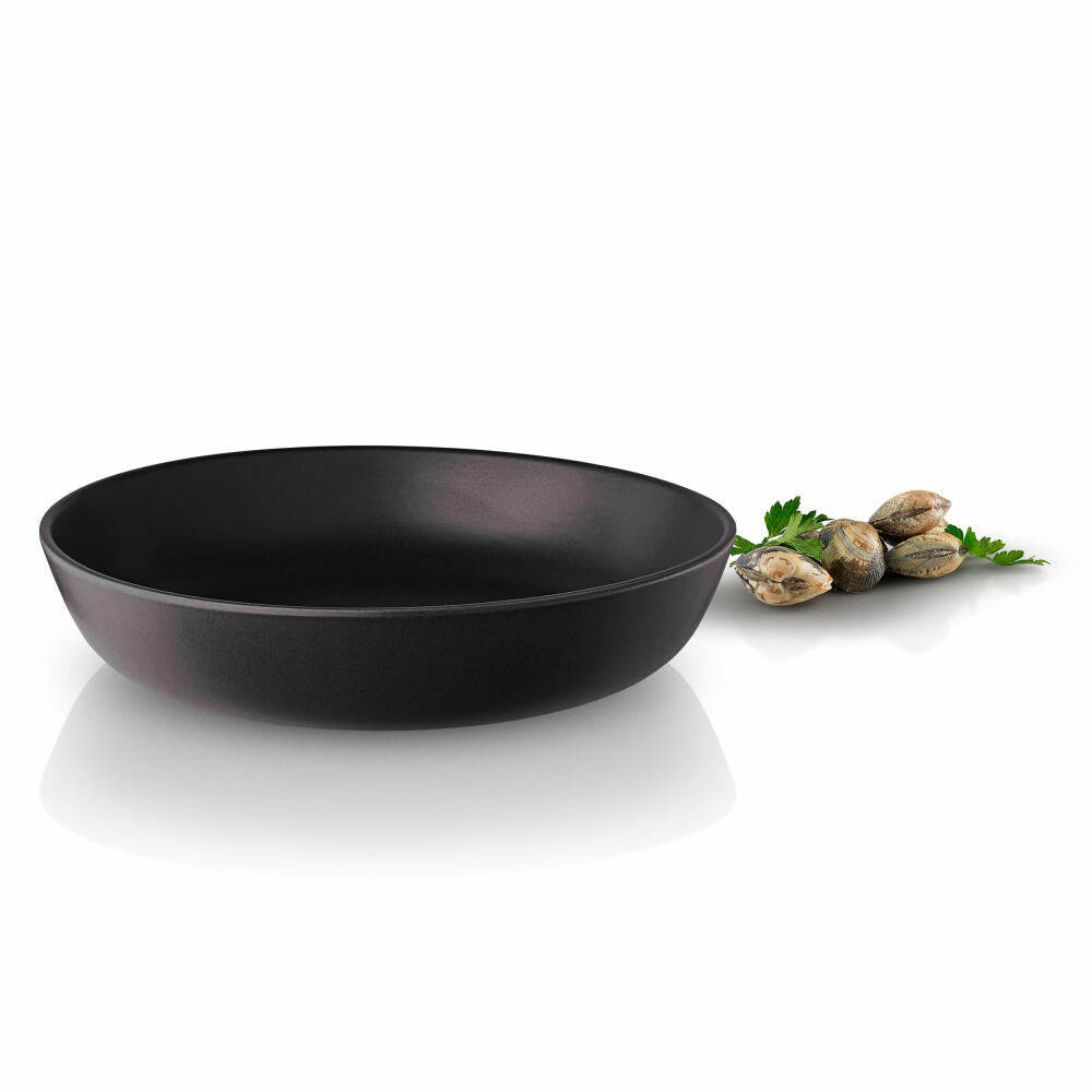 Eva Solo Nordic kitchen Deep Plate, Soup Plate, Pasta, Serving, Kitchen, Porcelain Stoneware, Black, Ø 20 cm, 502792