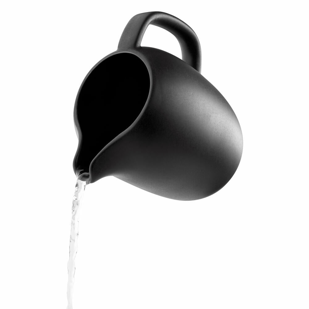 Eva Solo Nordic kitchen jug, juice jug, milk jug, water jug, serving jug, porcelain stoneware, black, 1 L, 502799