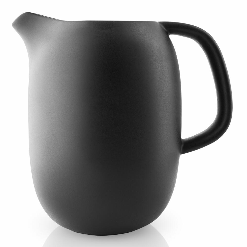 Eva Solo Nordic kitchen jug, juice jug, milk jug, water jug, serving jug, porcelain stoneware, black, 1 L, 502799